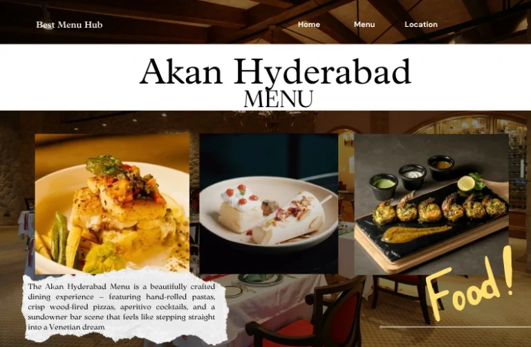 Akan Hyderabad Menu