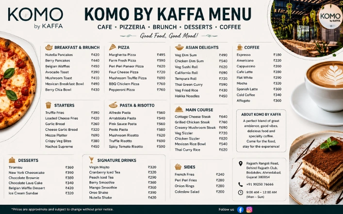 Komo by Kaffa menu