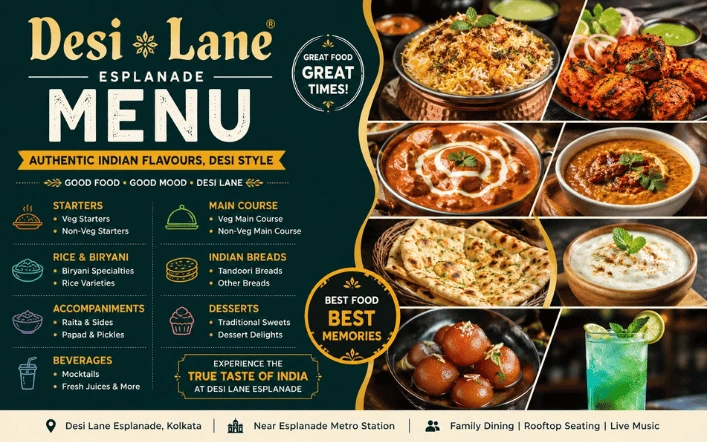 Desi Lane Esplanade Menu