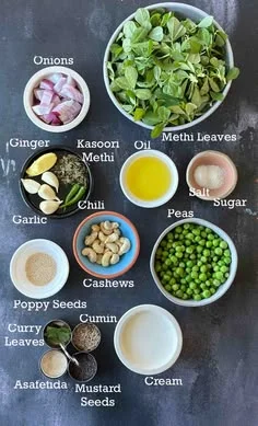 Methi Matar Malai Recipe Ingredients