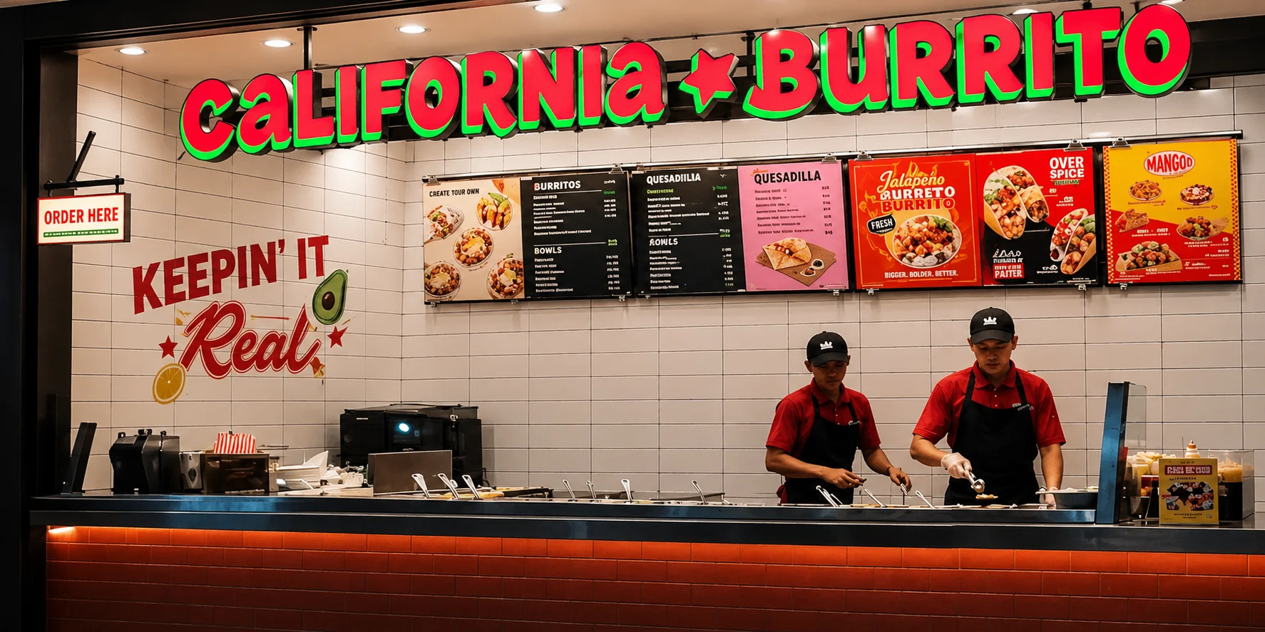 California Burrito Counter Interior